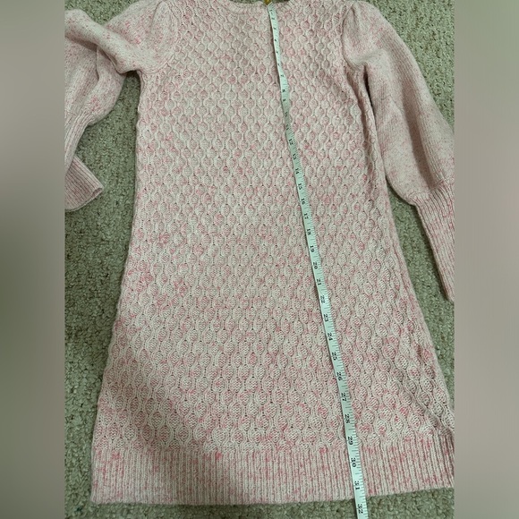 JANIE AND JACK PUFF SLEEVE MARLED SWEATER DRESS - Picture 7 of 7